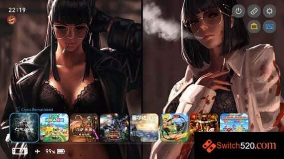 switch主题–《暗黑女孩》免费下载