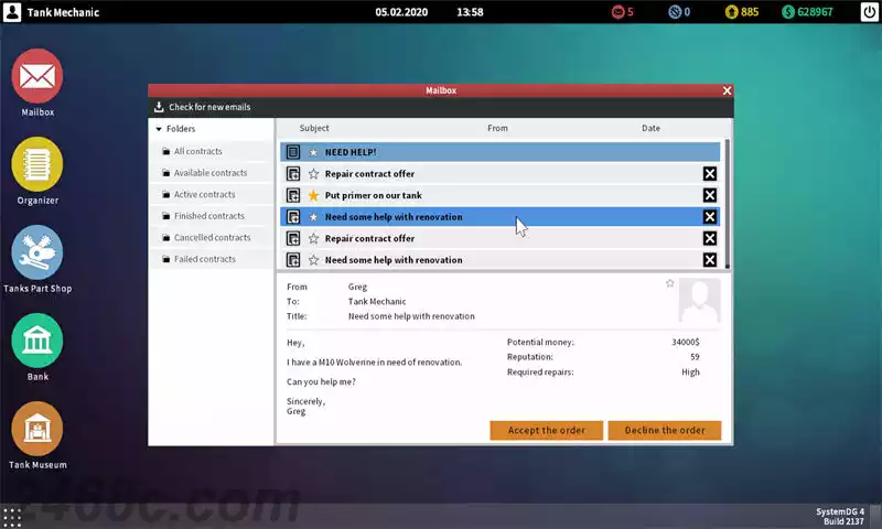 后勤模拟器.Tank Mechanic Simulator | PS4游戏