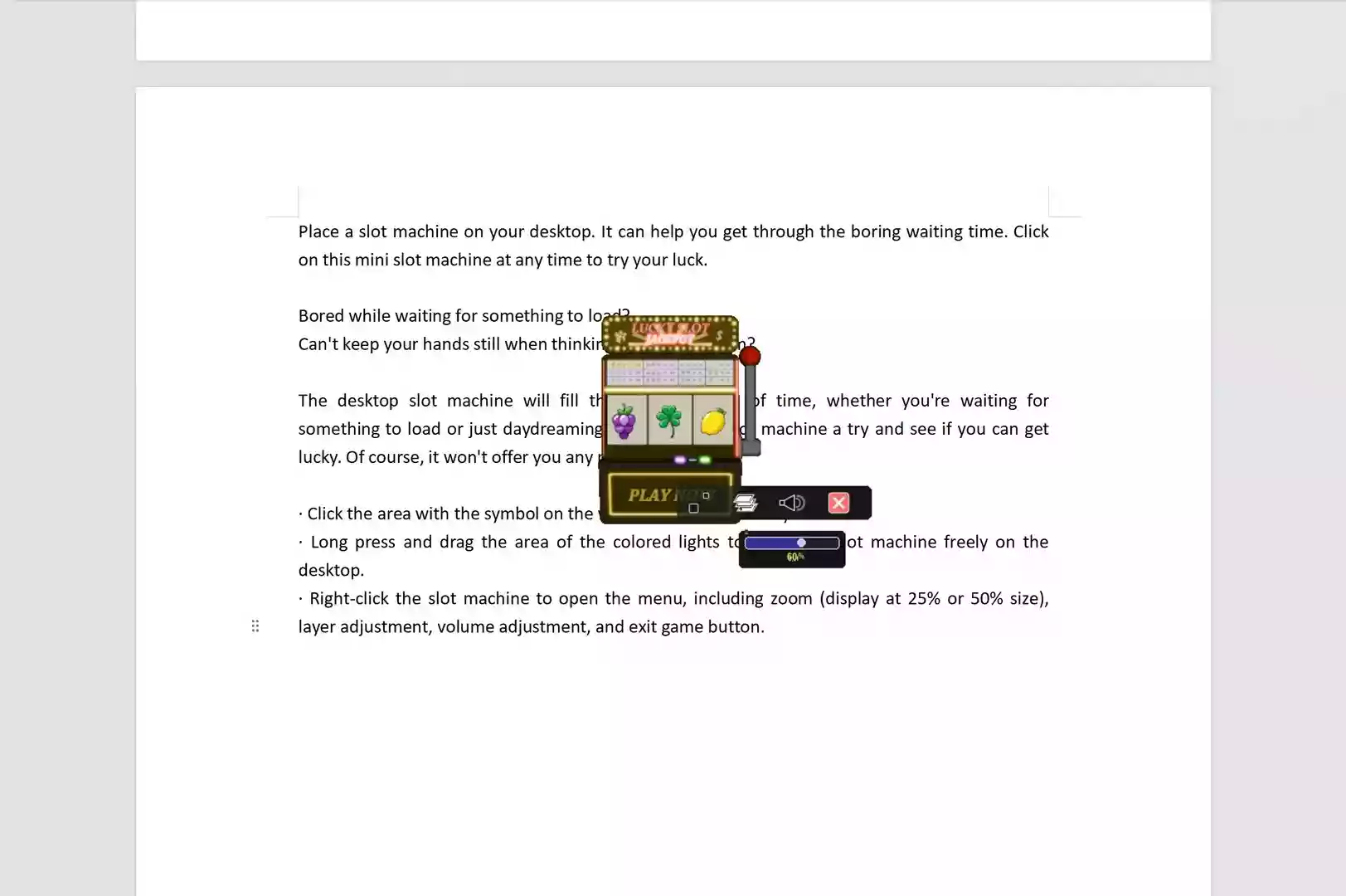 桌面老虎机 Desktop Slot 官中
