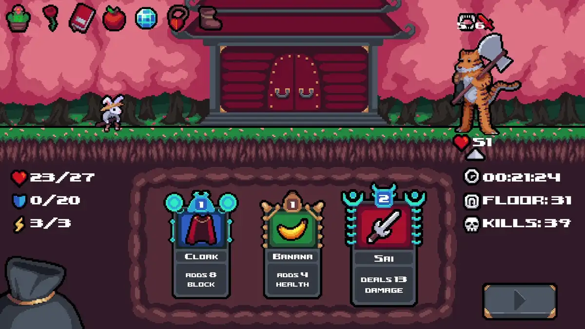 兔子武士 Rabbit Samurai 中文 回合制卡组构建类Rogue游戏