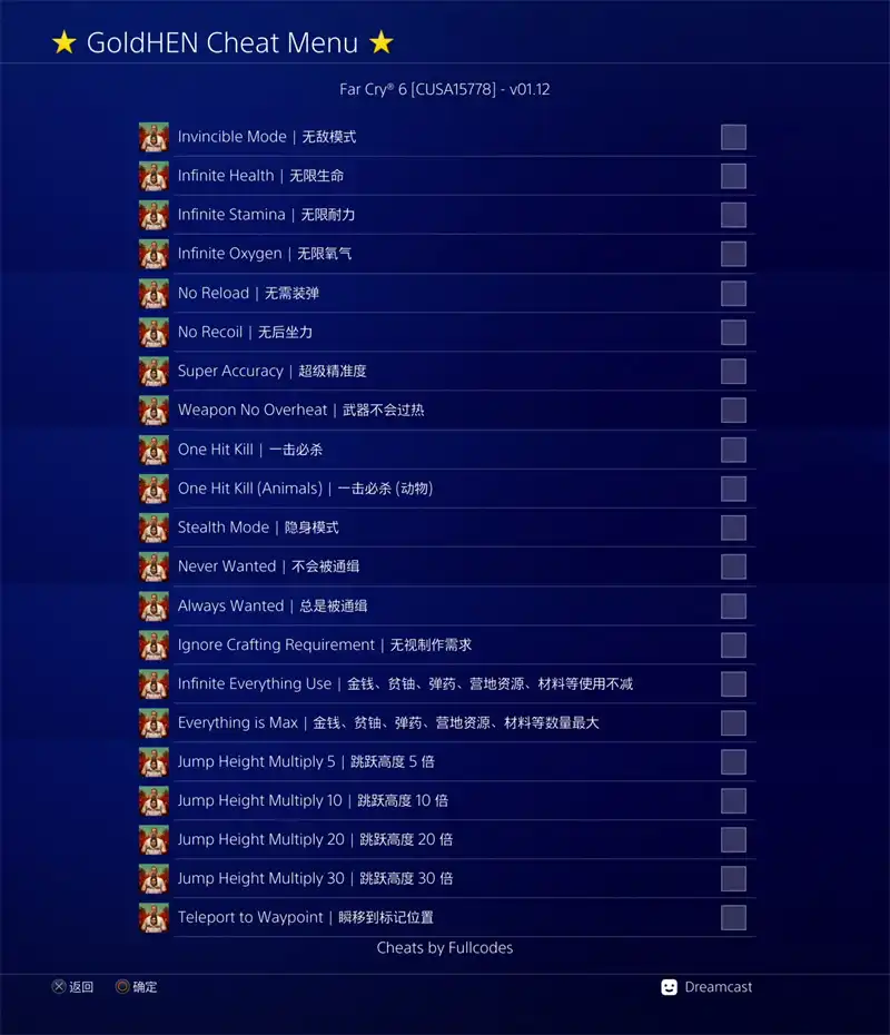 [PS4金手指]孤岛惊魂6：年度版.Far Cry 6 Game of the Year Edition