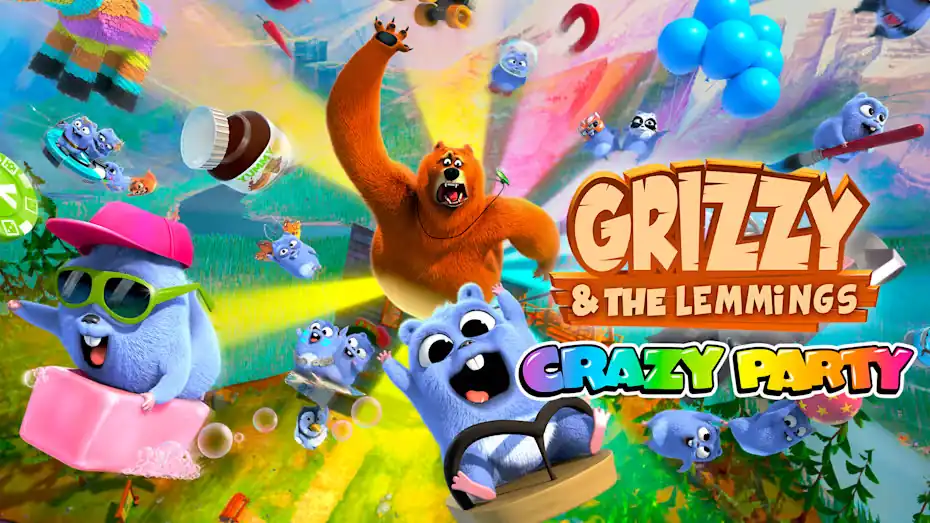 大灰熊与小旅鼠:疯狂派对 Grizzy and the Lemmings – Crazy Party+更新1.0.4 Switch NSP中文